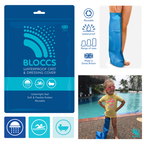 Bloccs Waterproof Cast Cover, Child Leg (2)